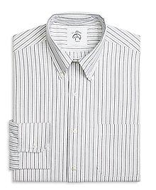 
			 Three-Color Stripe Button-Down Shirt
		  